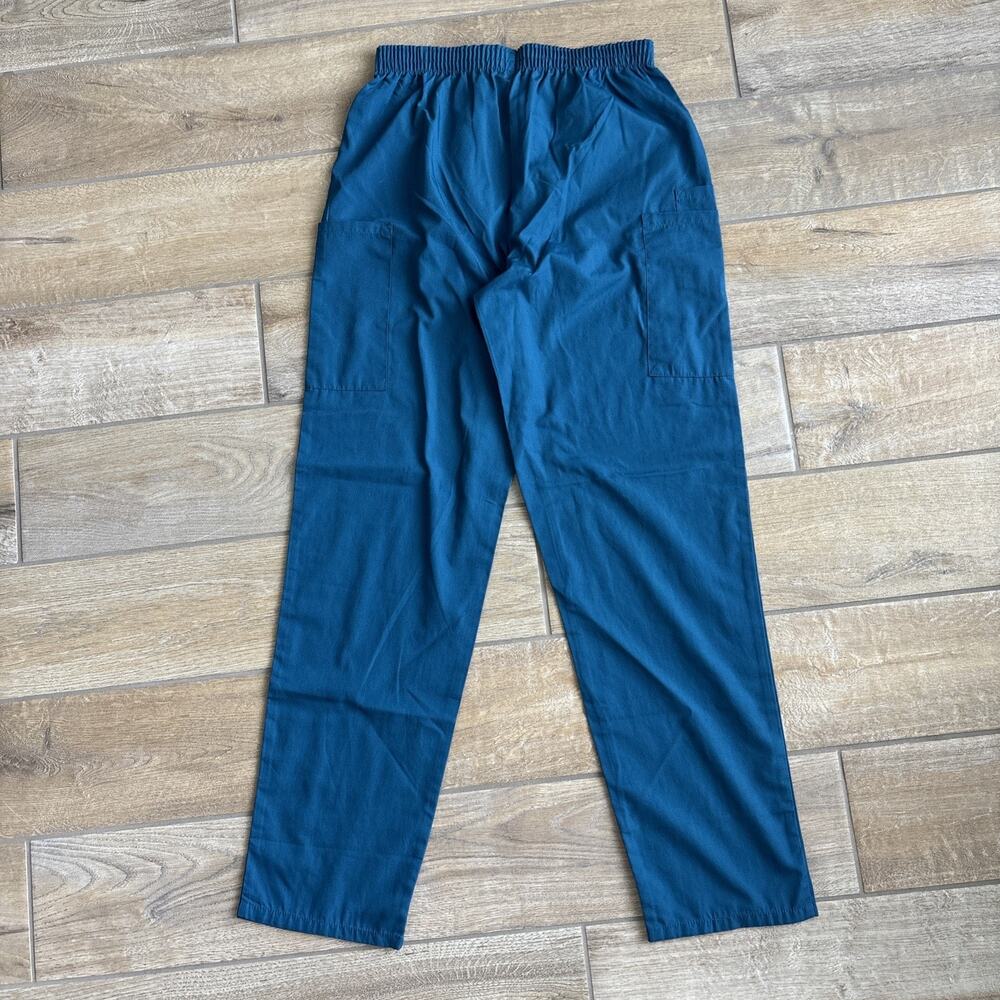 Cherokee Workwear Womens XS Elastic Waist Utility Scrub Pant 4200 Caribbean Blue - Picture 7 of 16